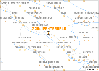 map of Zanjīreh-ye Soflá