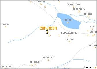 map of Zanjīreh