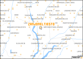 map of Zanjón El Tiesto