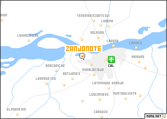 map of Zanjonote