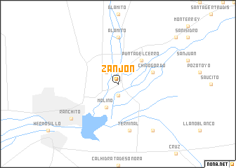 map of Zanjón