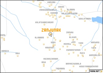 map of Zanjūnak