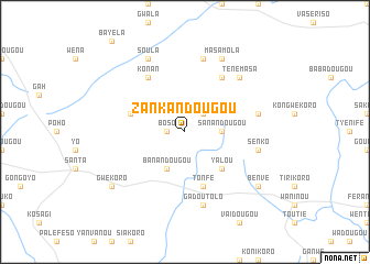 map of Zankandougou
