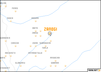 map of Zănogi