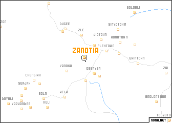 map of Zanotia