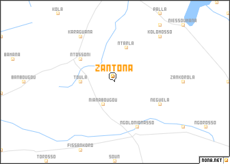 map of Zantona