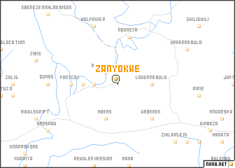 map of Zanyokwe