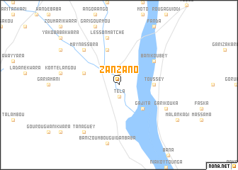 map of Zanzano