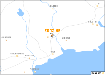 map of Zanzihe