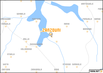 map of Zanzouni