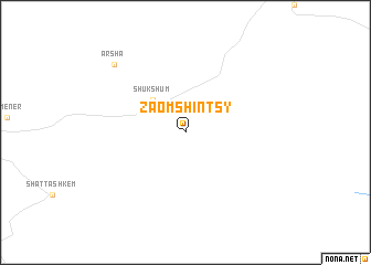 map of Zaomshintsy