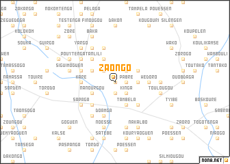 map of Zaongo