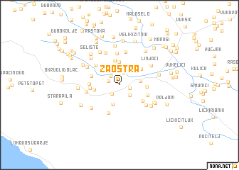 map of Zaoštra