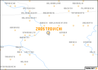 map of Zaostrovichi