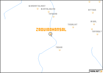 map of Zaouia Ahansal