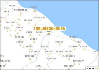 map of Zaouia Bouhamed