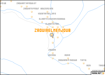 map of Zaouia el Menjoub