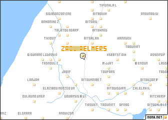 map of Zaouia el Mers