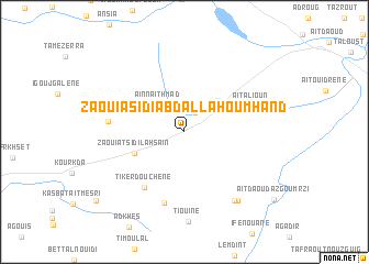 map of Zaouia Sidi Abdallah Ou Mhand