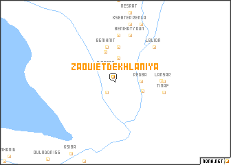 map of Zâouïet Dekhlâniyâ