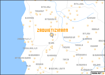 map of Zaouiet Izirarn