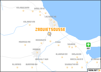 map of Zaouiet Sousse