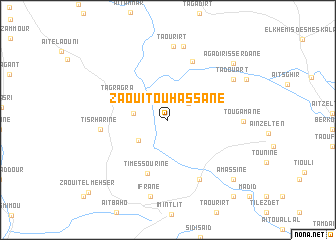 map of Zaouit Ou Hassane