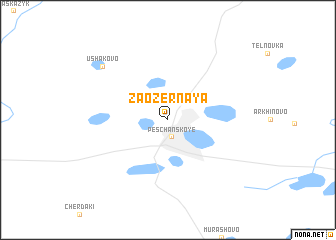 map of Zaozërnaya