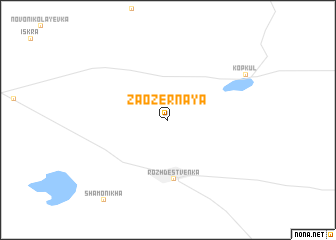 map of Zaozërnaya