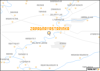 map of Zapadnaya Starinka