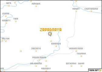 map of Zapadnaya