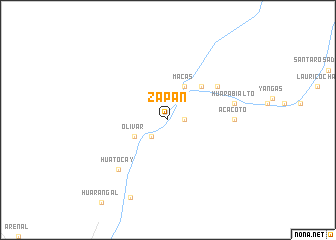 map of Zapán