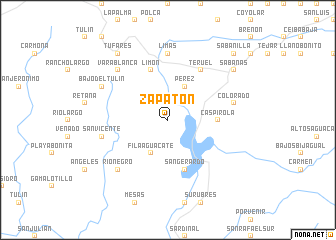 map of Zapatón