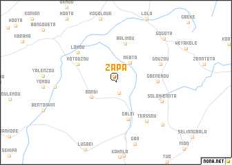 map of Zapa
