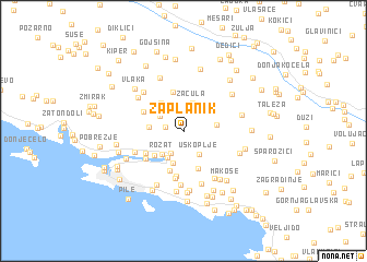 map of Zaplanik