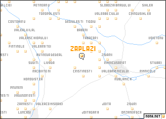 map of Zăplazi