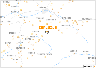 map of Zaplužje