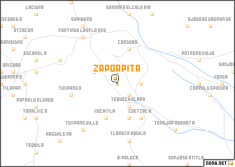 map of Zapoapita