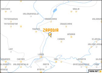 map of Zăpodia