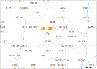 map of Zăpodia