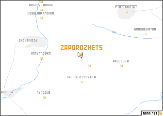 map of Zaporozhets