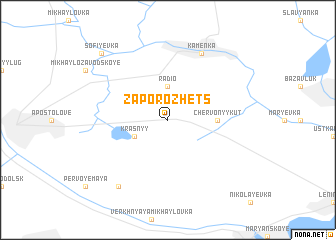 map of Zaporozhets