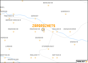 map of Zaporozhets