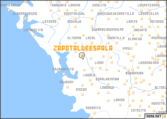 map of Zapotal de Espalá