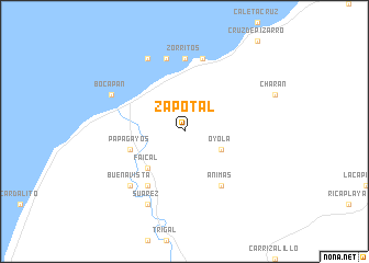 map of Zapotal