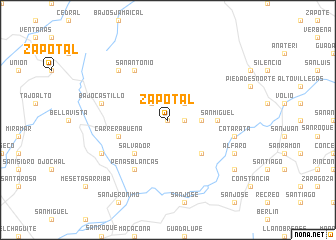 map of Zapotal