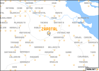 map of Zapotal