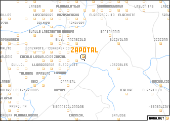 map of Zapotal