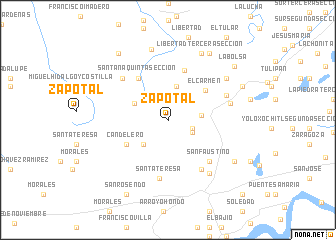 map of Zapotal