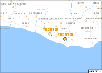 map of Zapotal